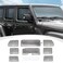RAZPOY JL Windshield Sunshade 8PCS Side Window Sun Shade Compatible with 20182024 Jeep Wrangler JL 4Door