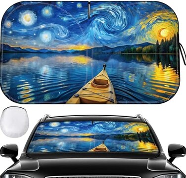 fauson Windshield Sun Shade Windshield Sun Shade Foldable Offers Ultimate Protection for Car Interior UV Protection Car