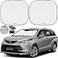 AUTOAMERICS Autoamerics Windshield Sun Shade 2Piece Foldable Car Front Window Sunshade for Full Size SUV Truck Tesla Auto Sun Blocker Visor Protector Blocks Max UV Rays and Keeps Your Vehicle Cool Lar