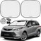 AUTOAMERICS Autoamerics Windshield Sun Shade 2Piece Foldable Car Front Window Sunshade for Full Size SUV Truck Tesla Auto Sun Blocker Visor Protector Blocks Max UV Rays and Keeps Your Vehicle Cool Lar