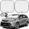 AUTOAMERICS Autoamerics Windshield Sun Shade 2Piece Foldable Car Front Window Sunshade for Full Size SUV Truck Tesla Auto Sun Blocker Visor Protector Blocks Max UV Rays and Keeps Your Vehicle Cool Lar