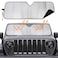 Big Hippo Windshield Sun Shade for 20072023 Wrangler Rubicon Sahara TJ JK JKU 2 4 DoorBlocks UV Rays Sun Visor ProtectorCar Sun Shade Keep Your Vehicle CoolCar Window Shade