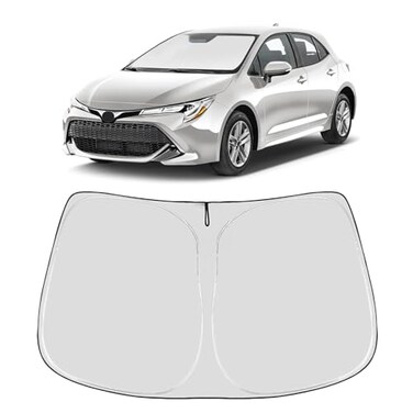 Proadsy 2026 Upgrade Windshield Sun Shade Custom Fit Toyota Corolla 20192025 2026 4Layer Foldable Front Sunshade Protector Sun Visor Blocks UV Rays Keep Car Cooler Accessories