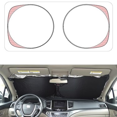 A1 Shades Patented Car Windshield Sun Shade with Storage Pouch by A1 Sunshade Retractable Automotive Truck SUV Front Window Shield Blocker Screen Visor Protector Cover for Auto Interior Accessories fo
