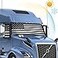 meakeize Semi Truck Sun Shade for Windshield and Side Window Retractable Sunshade Blocker Sun Rays Keep Warm in Winter New Material Effective for Big Rig Truck RV Accessories