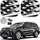 AUTOAMERICS Autoamerics 2Piece Windshield Sun Shade BW USA Flag Foldable Car Front Window Sunshade for Most Cars SUV Truck Heat Blocker Visor Protector Blocks Max UV Rays and Keeps Your Vehicle Cool M