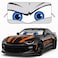 eygeufg Car Windshield Sun Shade Funny Eyes Sun Visor for Car Windshield Universal Fits Sedan Compact Car Hatchback SUV UV Heat Protection 59 x 275