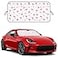 eygeufg Car Windshield Sun Shade with Cute Heart Bow Foldable Front Window Sunshade Universal Fits Sedan Compact Car Hatchback SUV UV Heat Protection 59 x 275