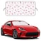 eygeufg Car Windshield Sun Shade with Cute Heart Bow Foldable Front Window Sunshade Universal Fits Sedan Compact Car Hatchback SUV UV Heat Protection 59 x 275