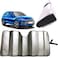 GWUSKDT Car Windshield SunshadeThicken 5Layer Bubble Block Heat and Sun UV RaysFront Windshield Sun Shade Keeps Your Vehicle Cool 58 x 275 Inch Sliver