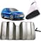GWUSKDT Car Windshield SunshadeThicken 5Layer Bubble Block Heat and Sun UV RaysFront Windshield Sun Shade Keeps Your Vehicle Cool 58 x 275 Inch Sliver