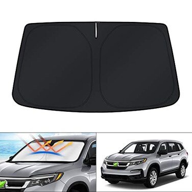 KUST Windshield Sun Shade for 20162025 2026 Honda Pilot SUV Accessories Window Sunshade Sun Visor Protector Foldable Blocks UV Rays Keep Your Car Cooler