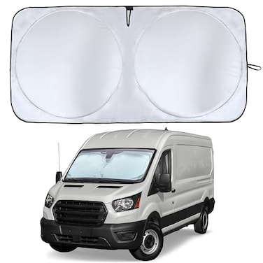 EcoNour Econour Foldable Sun Shade for Car Windshield Automotive Window Cover Upgraded Reflective Sun Shade for Your Vehicle UV Rays and Sunscreen Protection