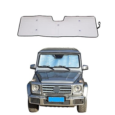 HAPPYHORSE Windshield Sunshade Compatible with MercedesBenz GClass W463 G63 G65 G55 G500 G550 G350d 20042018 Front Window Sun Visor ProtectorUV Protection Heat Insulation Windshield Sun Shade Style A