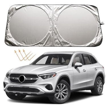 XHRING Windshield Sun Shade for Mercedes Benz GLC GLC 300 GLC300 GLE GL ML CLS SL S S56 Class Accessories Car Front Window Sunshade Sun Visor Shield for Mercedes Benz EQE SUV Accessories