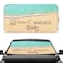 Gven Windshield Sun Shade for Car Front Window Cover Sunshades Visor Automotive Sun Shield for Compact Sedan SUV Midsize Sedan Small Pickup Blocks UV Rays Keep Your Vehicle Cool Good Vibes S