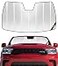 Pigenius Windshield Sun Shade for Dodge Durango 20212025 Reflective Aluminum Film Front Window Sunshade BLAZBLOCK