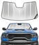 Pigenius Windshield Sunshade for Ram 1500 20192024 with 5 Inch Wide Sensor Front Window Sun Shade BLAZBLOCK
