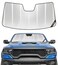 Pigenius Windshield Sunshade for Ram 1500 20192024 with 5 Inch Wide Sensor Front Window Sun Shade BLAZBLOCK