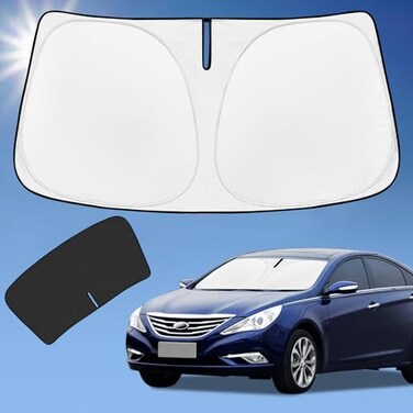 ZOIBV for Hyundai Sonata 20142019 Sun Shade Sunshade Windshield Cover 4Layer Front Window Shade Custom fit Sonata Sun Visor 240T Retractable Shade Shield Blocks UV Rays Cooler Car Accessories
