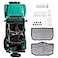 RERPRO Sunshade Compatible with 2024 2025 2026 Jeep Wrangler JL 4 Door 4XE Hard Top Accessories Front Rear Sun Shade Soft Mesh Top Bimini Roof Bikini Cover Keep Airbag Function Front Rear Door Black