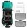 RERPRO Sunshade Compatible with 2024 2025 2026 Jeep Wrangler JL 4 Door 4XE Hard Top Accessories Front Rear Sun Shade Soft Mesh Top Bimini Roof Bikini Cover Keep Airbag Function Front Rear Door Black
