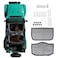 RERPRO Sunshade Compatible with 2024 2025 2026 Jeep Wrangler JL 4 Door 4XE Hard Top Accessories Front Rear Sun Shade Soft Mesh Top Bimini Roof Bikini Cover Keep Airbag Function Front Rear Door Black