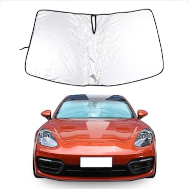 Qiosreui Windshield Sun Shade for Porsche Panamera 20172024 Front Window Sunshade Sun Visor Blocker UV Protector Heat Shield Keep Your Vehicle Cool Lightweight Portable