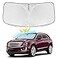 ZOIBV for Cadillac XT5 20172026 Windshield Sun Shade 4 Layers Car Sunshades for Front Windows Shade Cover Custom Fit XT5 Sun Visor 250T Retractable Shade Blocks UV Rays Car Accessories