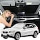 ZOIBV for BMW X1 E84 20112015 Windshield Sun Shade 4 Layers Car Sunshades for Front Windows Shade Cover Custom Fit X1 E84 Sun Visor 250T Retractable Shade Blocks UV Rays Car Accessories