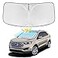 ZOIBV for Ford Edge 20152024 Windshield Sun Shade 4 Layers Car Sunshades for Front Windows Shade Cover Custom Fit Edge Sun Visor 250T Retractable Shade Blocks UV Rays Car Accessories
