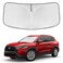 ZOIBV for Toyota Corolla Cross 20222025 2026 Windshield Sun Shade 4 Layers Car Sunshades for Front Windows Shade Cover Custom Fit Corolla Cross Sun Visor 250T Retractable Blocks UV Rays Car Accessorie