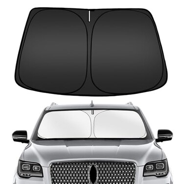 ARISMOTOR Windshield Sun Shade for Lincoln Navigator 20182025 2026 Custom Fit Foldable Front Window Sunshade Sun Visor Protector Block UV Rays Keep Your Car Cooler