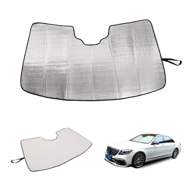 Lcojicep Windshield Sun Shade Compatible with MercedesBenz SClass W221 20082013W222 20142020 Foldable Front Windshield Sunshade Protector Block UV Rays Keep Your Car Cooler