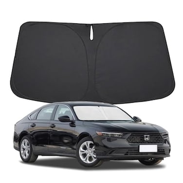 Lezcoan Windshield Sun Shade for Honda Accord 2023 2024 2025 2026 Front Window Sun Visor Protector Honda Accord Accessories Foldable Sunshade Blocks UV Rays Keeps Your Car Cooler