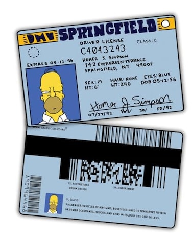 Miami Graphic Homer Simpson Driver License IDFunny Plastic LicenseSimpsons Fans Complement for CostumesDouble Sided Collectible Trading Card Drivers License Novelty Gift for Holidays