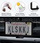 KLSKKJ 2 Pack Clear License Plate Covers and Frames License Plate Protector Unbreakable License Plate Shields Tag Holder Fits Standard US Plates with Screws Caps Gray