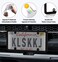 KLSKKJ 2 Pack Clear License Plate Covers and Frames License Plate Protector Unbreakable License Plate Shields Tag Holder Fits Standard US Plates with Screws Caps Gray