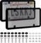 KLSKKJ 2 Pack Clear License Plate Covers and Frames License Plate Protector Unbreakable License Plate Shields Tag Holder Fits Standard US Plates with Screws Caps Gray