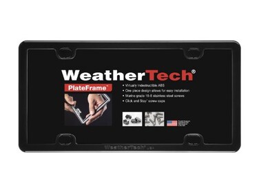 WeatherTech PlateFrame WeatherResistant Low Profile Protective License Plate Frame Black No Cover