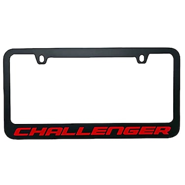Eurosport Daytona Eurosport Dodge Challenger Stealth Blackout License Plate Frame Black with Red