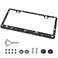 QUANQIUFEI Bling License Plate Frames for Women Sparkly Rhinestone Diamond Car Accessories with Glitter Crystal Caps 1 Pack Black
