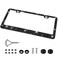 QUANQIUFEI Bling License Plate Frames for Women Sparkly Rhinestone Diamond Car Accessories with Glitter Crystal Caps 1 Pack Black