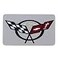 Eurosport Daytona Compatible with 19962004 C5 Exhaust Enhancer Plate C5 Small 50th Flags Stainless Steel