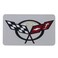 Eurosport Daytona Compatible with 19962004 C5 Exhaust Enhancer Plate C5 Small 50th Flags Stainless Steel