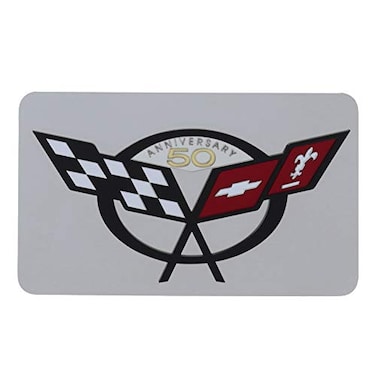Eurosport Daytona Compatible with 19962004 C5 Exhaust Enhancer Plate C5 Small 50th Flags Stainless Steel