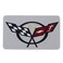 Eurosport Daytona Compatible with 19962004 C5 Exhaust Enhancer Plate C5 Small 50th Flags Stainless Steel