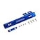 JDMSPEED Universal Blue Front Bumper License Plate Mount Bracket Relocator Holder Bar