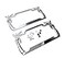 Superb lnf Tropical Palm Tree Chrome Polished License Plate Frame 2 Frames by Superb
