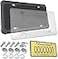 AOOTF Aootf License Plate Cover and Silicone Frame Combo Clear Bubble Novelty Plate Protector Fit Car Tag Unbreakable Black License Plate Frame Cover to Protect Plates Screws Caps